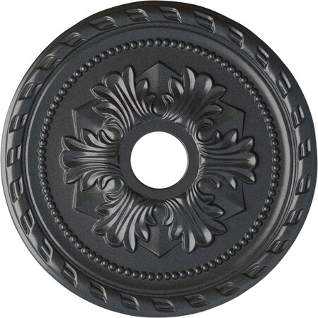 Ekena Millwork Palmetto Ceiling Medallion (Fits Canopies up to 5"), 20 7/8"OD x 3 5/8"ID x 1 5/8"P, Pewter CM20PMPES